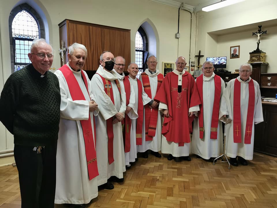 1 Archbishop Farrell and the Marist Fathers before the Mass